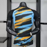 2025-26 Mens Marseille Player version Yellow Blue soccer jersey