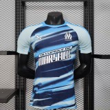 2025-26 Mens Marseille Player version Blue soccer jersey