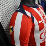 2025-26Mens Chivas home Player Version socce  Jersey