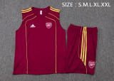2025-26 Mens Arsenal maroon Retro version vest Training Short Suit