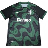 2025-26 Mens Sporting Lisbon  Third  away green black soccer Jersey