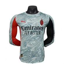 2025-26 Mens AC Milan  Player version grey Long sleeve Jersey