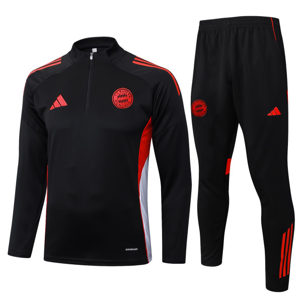 2025-26 Mens Bayern Munich half-pull black Training suit