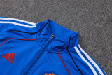 2025-26 Mens Manchester United Retro Colorful Blue Jacket  Training Suit