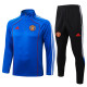 2025/26 Mens Manchester United  Colorful Blue Half-pull Training suit