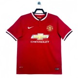 2014-15 Mens Manchester United  Retro Home red soccer Jersey