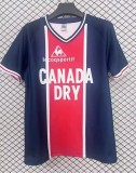 Mens Retro psg  Home blue soccer Jersey  1974