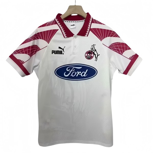 Mens FC Koln white  Retro  home  soccer jersey 1996-97