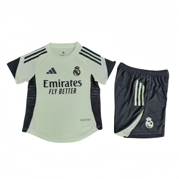2025-26 Kids Real Madrid light green soccer Jersey