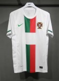 2010  Mens Portugal away white Retro Player Soccer Jersey