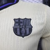 2025-26 Mens Barcelona away  Long Sleeve Player version  soccer jersey