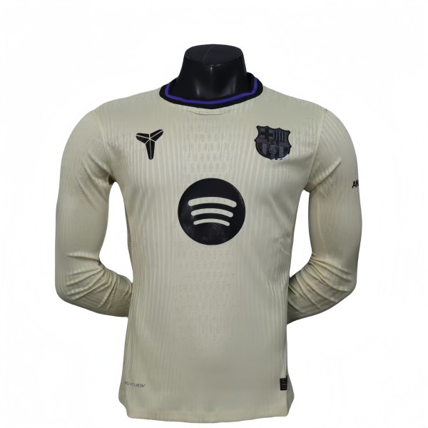 2025-26 Mens Barcelona away  Long Sleeve Player version  soccer jersey