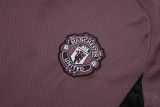 2025-26 Mens Manchester United  Grey purple Short Training Suit