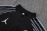 2025-26 Mens PSG Paris black half pull Tracksuit suit