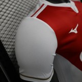 2025-26 Mens  AS Monaco  Player home Red and white  soccer Jersey