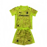 2025-26 Kids Marseille Goalkeeper yellow  soccer jersey
