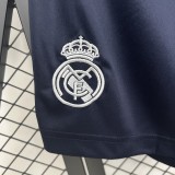 2025-26 Mens Real Madrid away blue  Shorts Pants