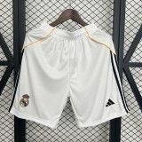 2025-26 Mens Real Madrid home white Shorts Pants