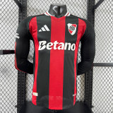 2025-26 Mens River Plate away Player Version  Long Sleeve  Jersey