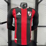 2025-26 Mens River Plate away Player Version  Long Sleeve  Jersey