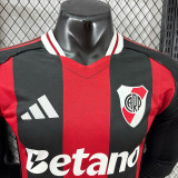 2025-26 Mens River Plate away Player Version  Long Sleeve  Jersey