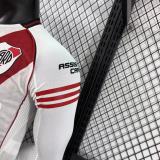 2025-26 Mens River Plate home Player Version  Long Sleeve  Jersey