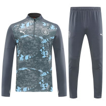 2025-26  Mens Manchester City Grey Half-pull Tracksuit suit