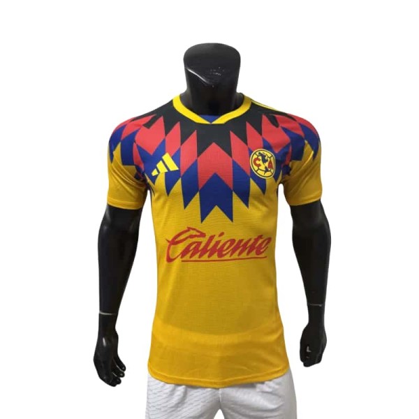2025-26 Mens  Club America yellow home Player Version Soccer Jersey