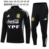 2025-26 Kids Argentina black Half-pull Training suit