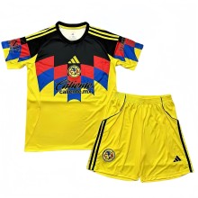 2025-26 Kids  Club America home yellow soccer jersey