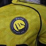 2025-26 Mens Al-Nassr home yellow  Player soccer Jersey