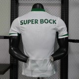 2025-26 Mens Sporting Lisbon away white  Player version soccer Jersey