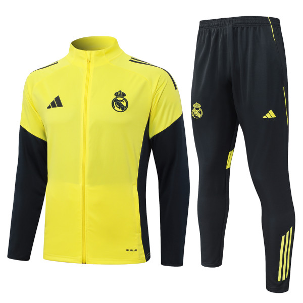 2025-26 Mens Real Madrid yellow Jacket Training Suit