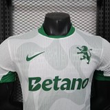 2025-26 Mens Sporting Lisbon away white  Player version soccer Jersey