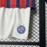 2025-26 Kids BaHia away red Fans Soccer Jersey