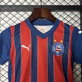 2025-26 Kids BaHia away red Fans Soccer Jersey