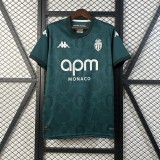 2025-26 Mens  AS Monaco Third away green soccer Jersey