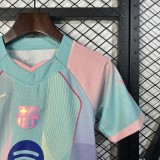 2025-26 Kids Barcelona Special Edition blue soccer jersey