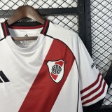 2025-26 Mens River Plate home white Training clothes Soccer Jersey