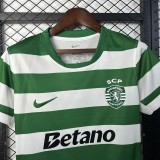 Women  Sporting Lisbon home soccer Jersey 2025-26