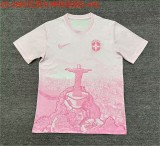 2025-26Mens Brazil Special Edition pink soccer jersey