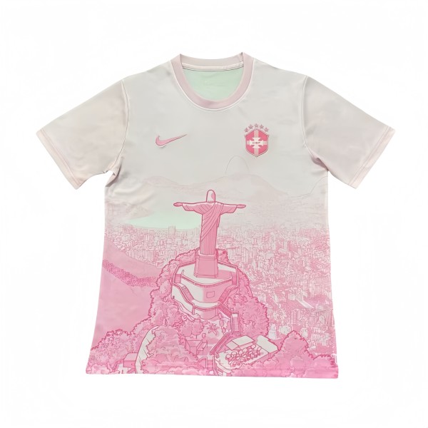 2025-26Mens Brazil Special Edition pink soccer jersey