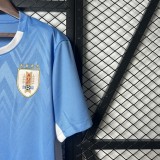 2025-26 Mens  Uruguay home blue  Soccer Jersey