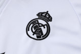 2025-26 Mens Real  Madrid white Half-pull Training Suit