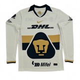 2025/26 Mens Pumas UNAM home white  Long Sleeve Soccer Jersey