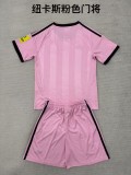 2025-26 Kids  Newcastle goalkeeper pink soccer jersey