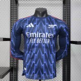 2025-26  Mens Arsenal away blue Player version Long sleeve  Jersey