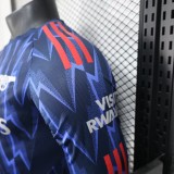 2025-26  Mens Arsenal away blue Player version Long sleeve  Jersey