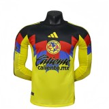 2025-26 Mens  Club America yellow home  Player  Long Sleeve Jersey