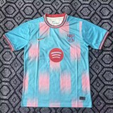 2025-26 Mens Barcelona Special Edition blue soccer Jersey